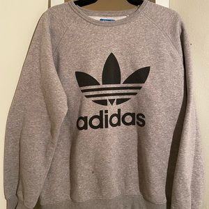 Grey adidas sweater oversized